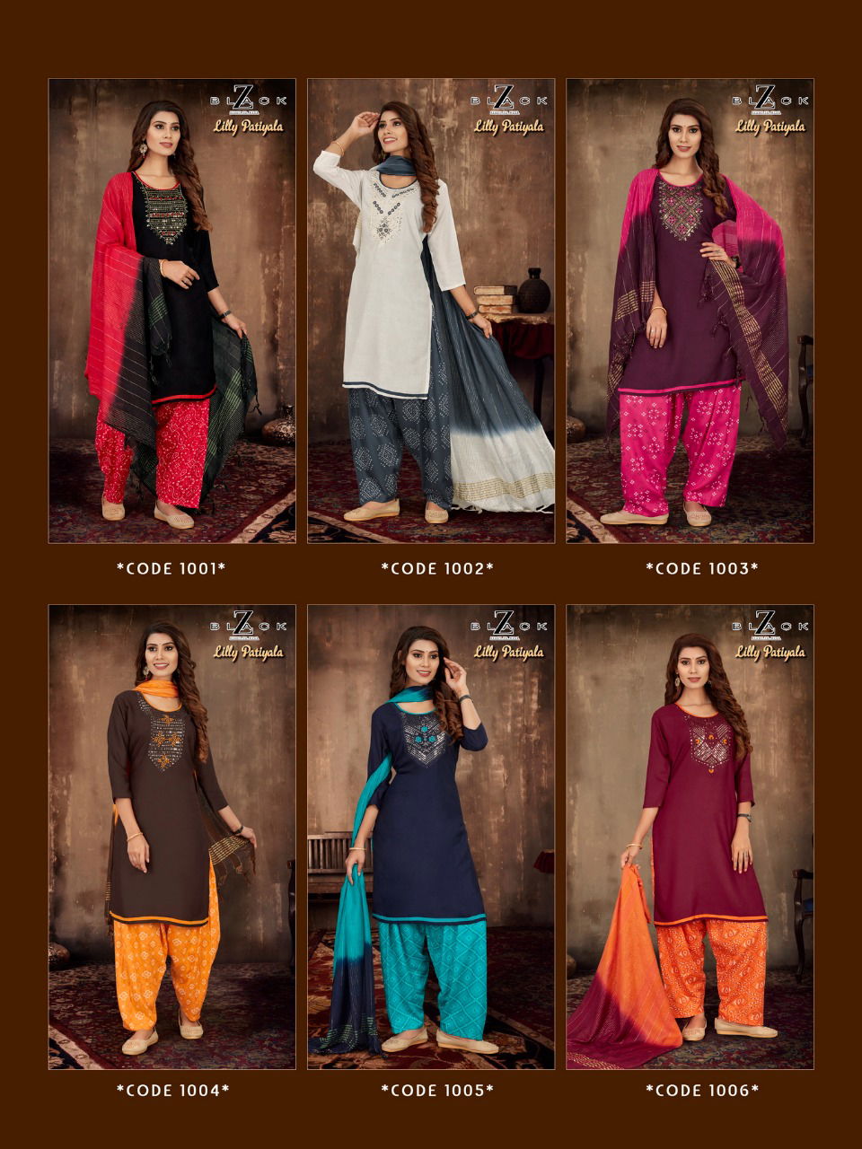 Lilly patiyala Z Black Rayon Patiyala Readymade Suits